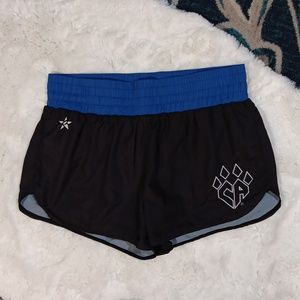 Rebel Athletic black high rise running workout shorts Women's size small